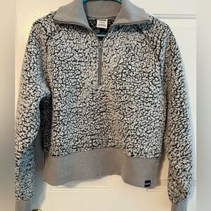 Victoria's Secret PINK Cropped Sherpa Quarter-Zip
